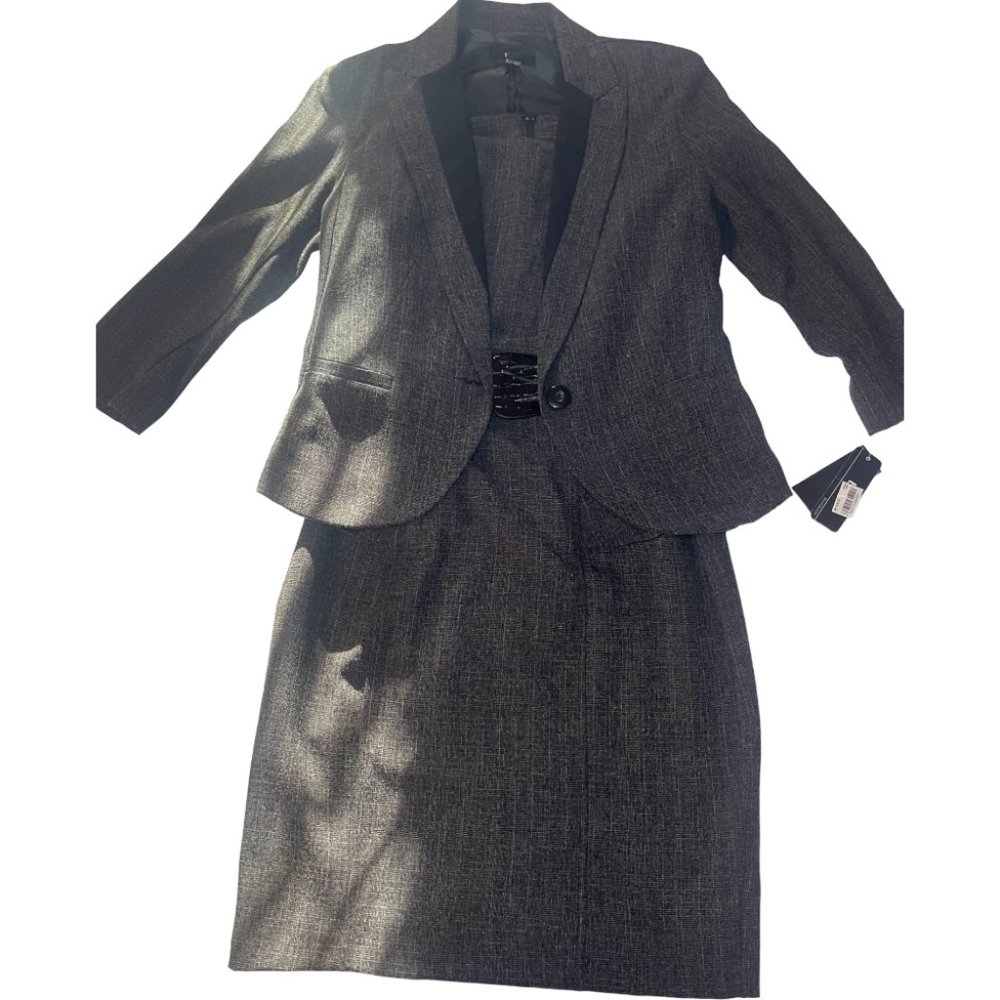 Women's BCX BRAND NEW Black/Dark Grey Business Casual Dress and Blazer